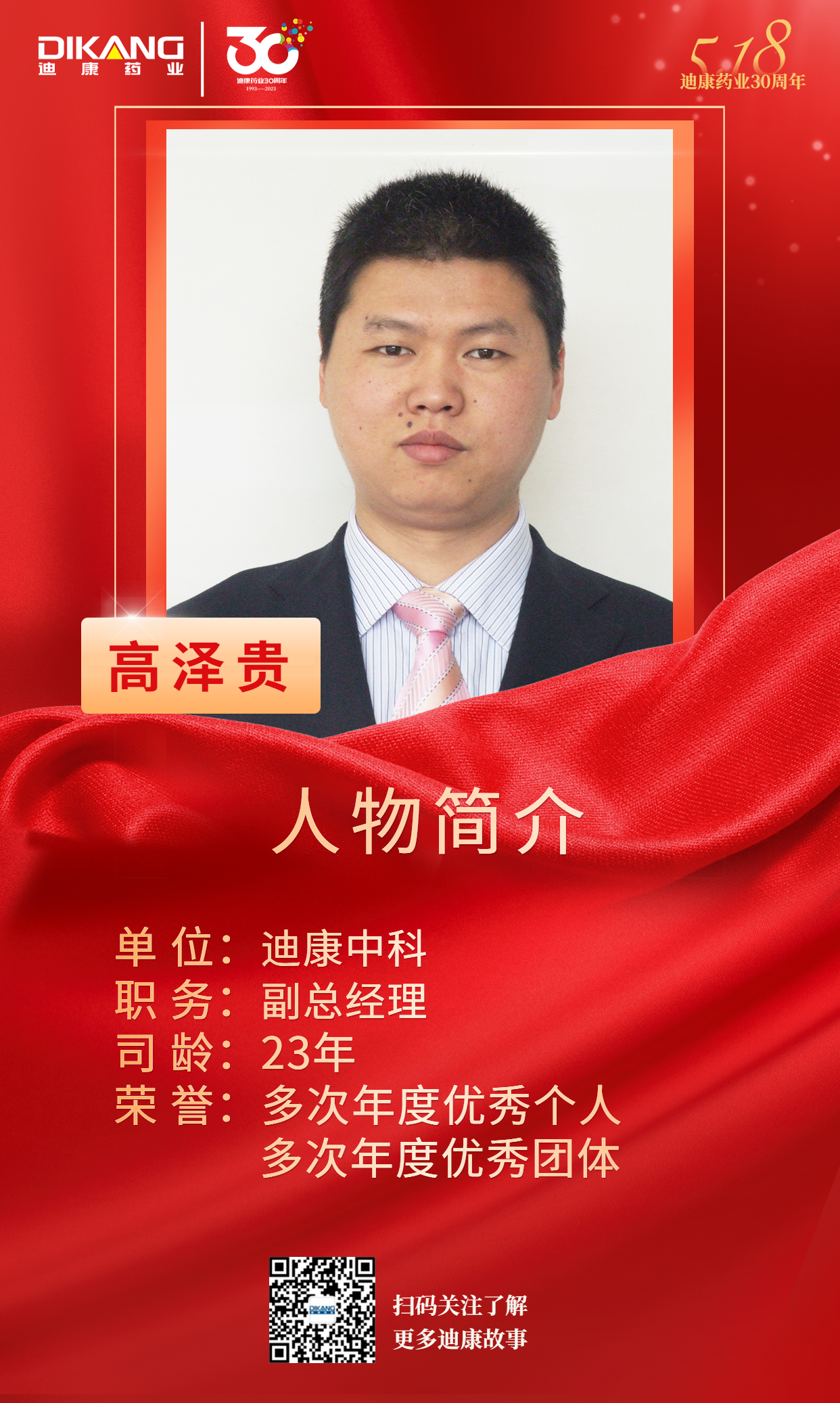 【中国尊龙凯时药业30周年人物专访】同心30载 同行中国尊龙凯时人——（十二）高泽贵：失败是成功之母 成功是失败之父